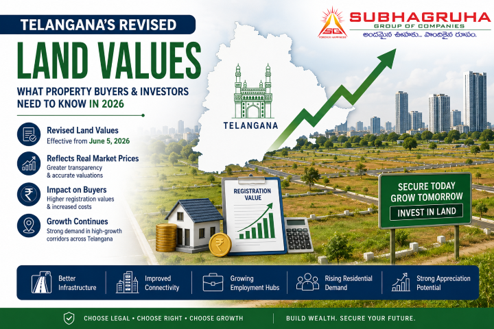 Telangana Revised Land Values 2026 Impact on Property Buyers and Real Estate Investors